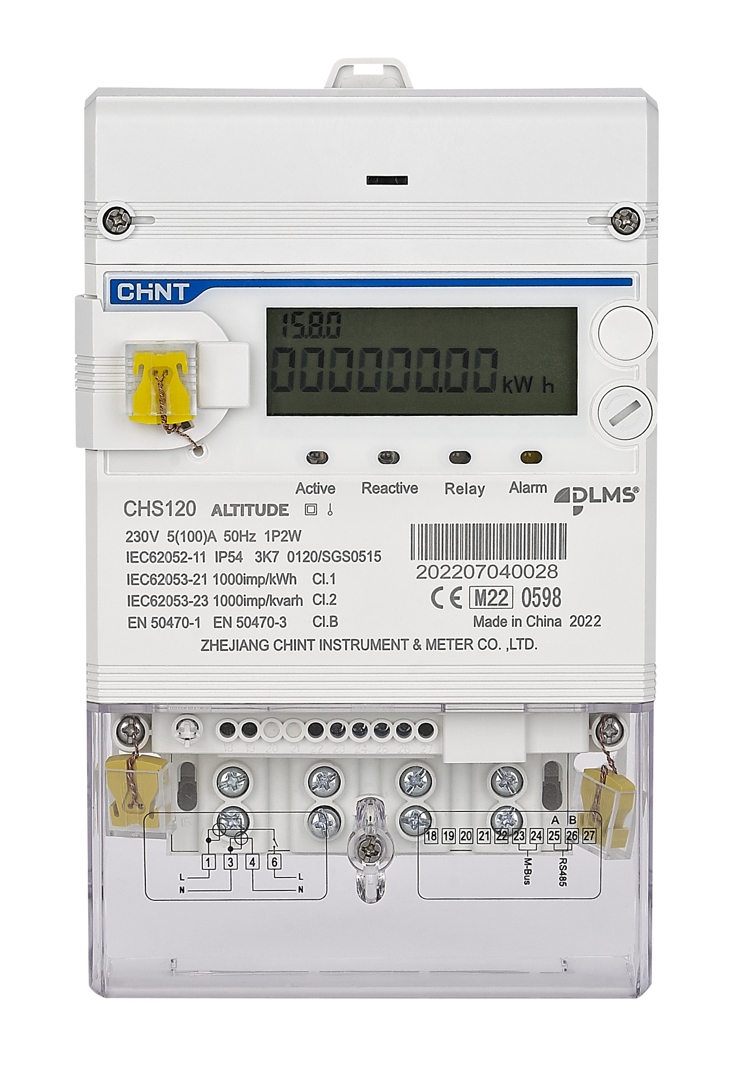 CHS 120 without keypad-Singal Phase Meter-Studio Image-15
